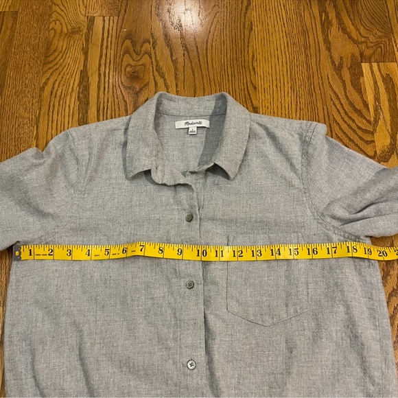 Madewell Flannel Front Tie Button Down Shirt - Picture 7 of 10